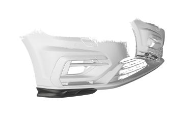 CSR Frontspoiler | Cup-Spoilerlippe / Frontblenden für VW Golf 7 (Typ AU) R CSL636-S strukturiert schwarz matt (keine Lackierung erforderlich)