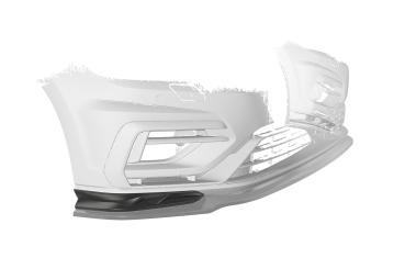 CSR Frontspoiler | Cup-Spoilerlippe / Frontblenden für VW Golf 7 (Typ AU) R CSL636-S strukturiert schwarz matt (keine Lackierung erforderlich)