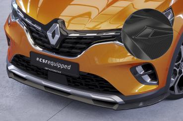CSR Frontspoiler | Cup-Spoilerlippe mit ABE für Renault Captur 2 CSL637-C Carbon Look Hochglanz (keine Lackierung erforderlich)