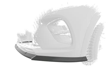 CSR Frontspoiler | Cup-Spoilerlippe mit ABE für Renault Captur 2 CSL637-G Glossy schwarz Hochglanz (keine Lackierung erforderlich)