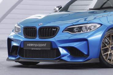 CSR Frontspoiler | Cup-Spoilerlippe mit ABE für BMW M2 (F87) CSL638-S strukturiert schwarz matt (keine Lackierung erforderlich)