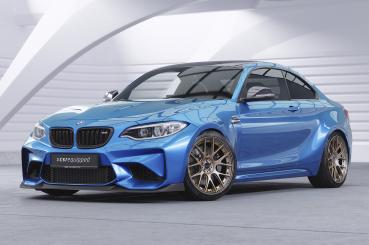 CSR Frontspoiler | Cup-Spoilerlippe mit ABE für BMW M2 (F87) CSL638-S strukturiert schwarz matt (keine Lackierung erforderlich)