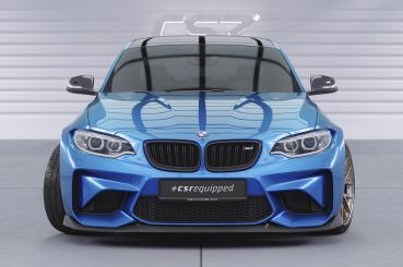 CSR Frontspoiler | Cup-Spoilerlippe mit ABE für BMW M2 (F87) CSL638-S strukturiert schwarz matt (keine Lackierung erforderlich)