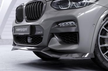 CSR Frontspoiler | Cup-Spoilerlippe mit ABE für BMW X3 G01 / X4 G02 M-Paket CSL642-C Carbon Look Hochglanz (keine Lackierung erforderlich)