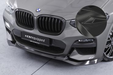 CSR Frontspoiler | Cup-Spoilerlippe mit ABE für BMW X3 G01 / X4 G02 M-Paket CSL642-C Carbon Look Hochglanz (keine Lackierung erforderlich)