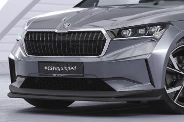 CSR Frontspoiler | Cup-Spoilerlippe mit ABE für Skoda Enyaq iV CSL647-S strukturiert schwarz matt (keine Lackierung erforderlich)
