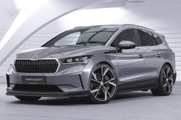 CSR Frontspoiler | Cup-Spoilerlippe mit ABE für Skoda Enyaq iV CSL647-S strukturiert schwarz matt (keine Lackierung erforderlich)