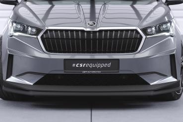 CSR Frontspoiler | Cup-Spoilerlippe mit ABE für Skoda Enyaq iV CSL647-S strukturiert schwarz matt (keine Lackierung erforderlich)