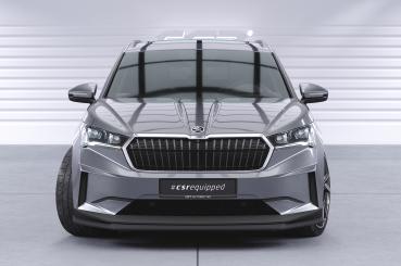CSR Frontspoiler | Cup-Spoilerlippe mit ABE für Skoda Enyaq iV CSL647-S strukturiert schwarz matt (keine Lackierung erforderlich)