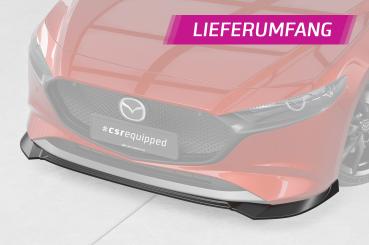 CSR Frontspoiler | Cup-Spoilerlippe mit ABE für Mazda 3 (Typ BP) CSL649-C Carbon Look Hochglanz (keine Lackierung erforderlich)