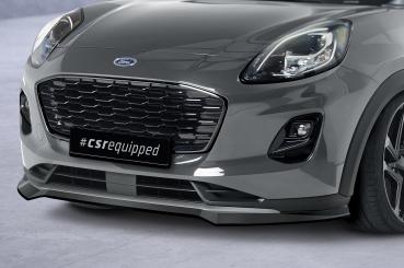 CSR Frontspoiler | Cup-Spoilerlippe mit ABE für Ford Puma Titanium CSL651-C Carbon Look Hochglanz (keine Lackierung erforderlich)
