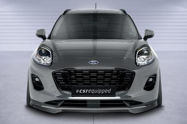 CSR Frontspoiler | Cup-Spoilerlippe mit ABE für Ford Puma Titanium CSL651-C Carbon Look Hochglanz (keine Lackierung erforderlich)