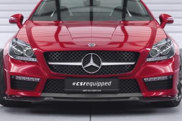 CSR Frontspoiler | Cup-Spoilerlippe mit ABE für Mercedes-Benz SLK R172 AMG-Line CSL655-C Carbon Look Hochglanz (keine Lackierung erforderlich)