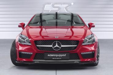 CSR Frontspoiler | Cup-Spoilerlippe mit ABE für Mercedes-Benz SLK R172 AMG-Line CSL655-C Carbon Look Hochglanz (keine Lackierung erforderlich)