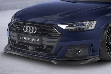 CSR Frontspoiler | Cup-Spoilerlippe mit ABE für Audi A8 D5 S-Line CSL656-S strukturiert schwarz matt (keine Lackierung erforderlich)