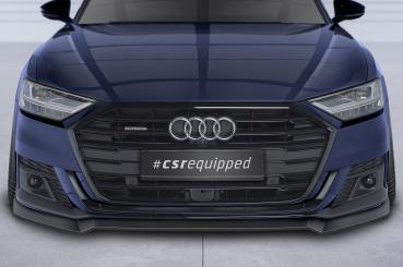 CSR Frontspoiler | Cup-Spoilerlippe mit ABE für Audi A8 D5 S-Line CSL656-S strukturiert schwarz matt (keine Lackierung erforderlich)
