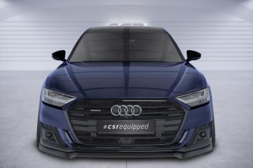 CSR Frontspoiler | Cup-Spoilerlippe mit ABE für Audi A8 D5 S-Line CSL656-S strukturiert schwarz matt (keine Lackierung erforderlich)