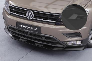 CSR Frontspoiler | Cup-Spoilerlippe mit ABE für VW Tiguan 2 (Typ AD) Basis CSL658-S strukturiert schwarz matt (keine Lackierung erforderlich)