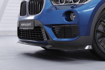 CSR Frontspoiler | Cup-Spoilerlippe mit ABE für BMW X1 (F48) CSL659-G Glossy schwarz Hochglanz (keine Lackierung erforderlich)
