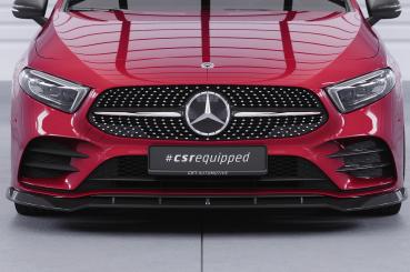 CSR Frontspoiler | Cup-Spoilerlippe mit ABE für Mercedes-Benz A-Klasse 177 A35 AMG/AMG-Line CSL660-G Glossy schwarz Hochglanz (keine Lackierung erforderlich)