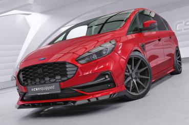 CSR Frontspoiler | Cup-Spoilerlippe mit ABE für Ford S-Max MK2 CSL666-S strukturiert schwarz matt (keine Lackierung erforderlich)