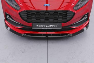 CSR Frontspoiler | Cup-Spoilerlippe mit ABE für Ford S-Max MK2 CSL666-S strukturiert schwarz matt (keine Lackierung erforderlich)