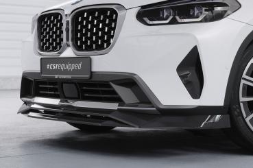 CSR Frontspoiler | Cup-Spoilerlippe mit ABE für BMW X4 (G02) CSL670-C Carbon Look Hochglanz (keine Lackierung erforderlich)