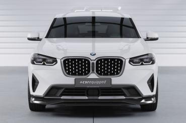 CSR Frontspoiler | Cup-Spoilerlippe mit ABE für BMW X4 (G02) CSL672-C Carbon Look Hochglanz (keine Lackierung erforderlich)