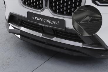 CSR Frontspoiler | Cup-Spoilerlippe mit ABE für BMW X4 (G02) CSL672-C Carbon Look Hochglanz (keine Lackierung erforderlich)
