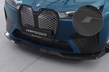 CSR Frontspoiler | Cup-Spoilerlippe mit ABE für BMW iX CSL691-S strukturiert schwarz matt (keine Lackierung erforderlich)