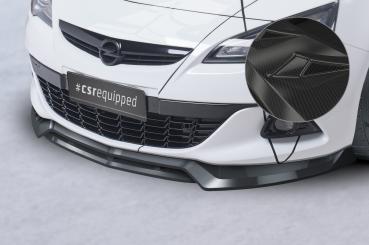 CSR Frontspoiler | Cup-Spoilerlippe mit ABE für Opel Astra J GTC CSL695-C Carbon Look Hochglanz (keine Lackierung erforderlich)