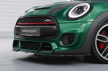 CSR Frontspoiler | Cup-Spoilerlippe mit ABE für Mini F55, F56, F57 JCW-Trim CSL700-C Carbon Look Hochglanz (keine Lackierung erforderlich)