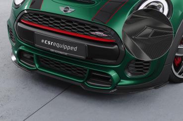 CSR Frontspoiler | Cup-Spoilerlippe mit ABE für Mini F55, F56, F57 JCW-Trim CSL700-C Carbon Look Hochglanz (keine Lackierung erforderlich)
