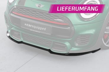 CSR Frontspoiler | Cup-Spoilerlippe mit ABE für Mini F55, F56, F57 JCW-Trim CSL700-C Carbon Look Hochglanz (keine Lackierung erforderlich)