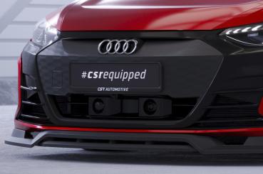 CSR Frontspoiler | Cup-Spoilerlippe mit ABE für Audi e-tron GT CSL708-C Carbon Look Hochglanz (keine Lackierung erforderlich)