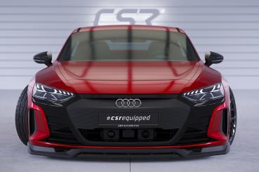 CSR Frontspoiler | Cup-Spoilerlippe mit ABE für Audi e-tron GT CSL708-C Carbon Look Hochglanz (keine Lackierung erforderlich)