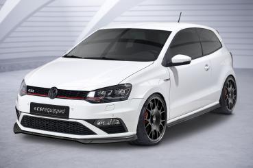 CSR Frontspoiler | Cup-Spoilerlippe mit ABE für VW Polo 5 (Typ 6C) GTI CSL709-C Carbon Look Hochglanz (keine Lackierung erforderlich)