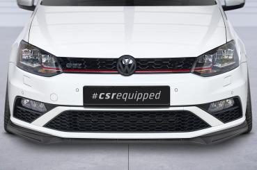 CSR Frontspoiler | Cup-Spoilerlippe mit ABE für VW Polo 5 (Typ 6C) GTI CSL709-C Carbon Look Hochglanz (keine Lackierung erforderlich)