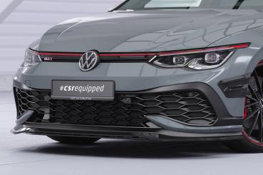CSR Frontspoiler | Cup-Spoilerlippe mit ABE für VW Golf 8 (Typ CD) GTI Clubsport CSL711-S strukturiert schwarz matt (keine Lackierung erforderlich)