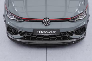 CSR Frontspoiler | Cup-Spoilerlippe mit ABE für VW Golf 8 (Typ CD) GTI Clubsport CSL711-S strukturiert schwarz matt (keine Lackierung erforderlich)