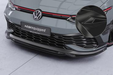 CSR Frontspoiler | Cup-Spoilerlippe mit ABE für VW Golf 8 (Typ CD) GTI Clubsport CSL711-G Glossy schwarz Hochglanz (keine Lackierung erforderlich)