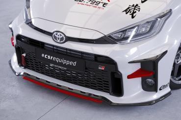 CSR Frontspoiler | Cup-Spoilerlippe mit ABE für Toyota GR Yaris (XP21) CSL713-C Carbon Look Hochglanz (keine Lackierung erforderlich)