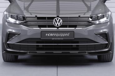 CSR Frontspoiler | Cup-Spoilerlippe mit ABE für VW Tiguan 2 (Typ AD) CSL717-C Carbon Look Hochglanz (keine Lackierung erforderlich)