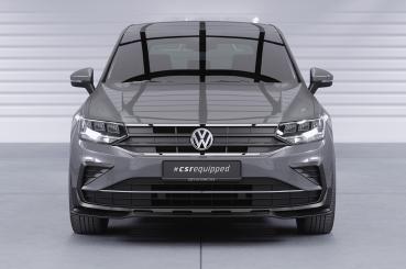 CSR Frontspoiler | Cup-Spoilerlippe mit ABE für VW Tiguan 2 (Typ AD) CSL717-C Carbon Look Hochglanz (keine Lackierung erforderlich)