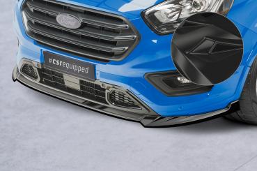 CSR Frontspoiler | Cup-Spoilerlippe mit ABE für Ford Tourneo Custom CSL718-G Glossy schwarz Hochglanz (keine Lackierung erforderlich)