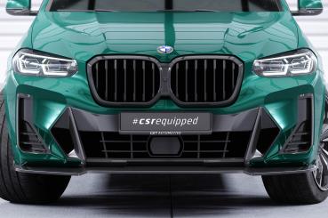 CSR Frontspoiler | Cup-Spoilerlippe mit ABE für BMW X3 G01 / X4 G02 M-Paket CSL722-G Glossy schwarz Hochglanz (keine Lackierung erforderlich)