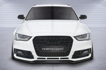 CSR Frontspoiler | Cup-Spoilerlippe mit ABE für Audi A4 B8 (Typ 8K) CSL723-G Glossy schwarz Hochglanz (keine Lackierung erforderlich)