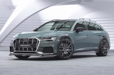 CSR Frontspoiler | Cup-Spoilerlippe mit ABE für Audi A6 C8 (Typ 4K/F2) Allroad CSL726-C Carbon Look Hochglanz (keine Lackierung erforderlich)