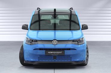 CSR Frontspoiler | Cup-Spoilerlippe mit ABE für VW Caddy 5 (Typ SB) CSL727-S strukturiert schwarz matt (keine Lackierung erforderlich)