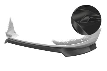 CSR Frontspoiler | Cup-Spoilerlippe mit ABE für Ford Transit MK7 Custom CSL729-G Glossy schwarz Hochglanz (keine Lackierung erforderlich)